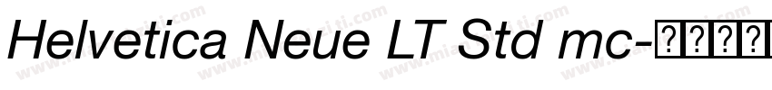 Helvetica Neue LT Std mc字体转换